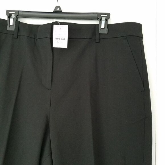 J. Crew Tall Kallie Tall Straight Leg Pants Size T18 Black NWT $98 BO900 - Picture 2 of 8